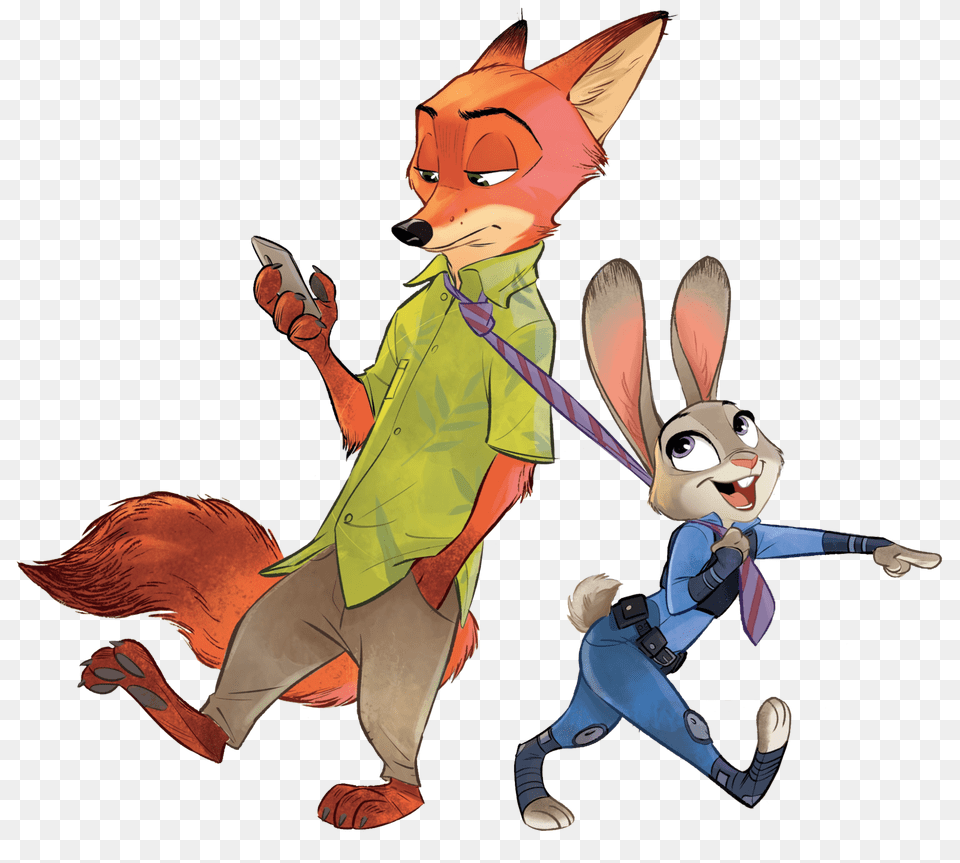 Judy Nick Zootopia Nick, Person, Book, Comics, Face Free Transparent Png