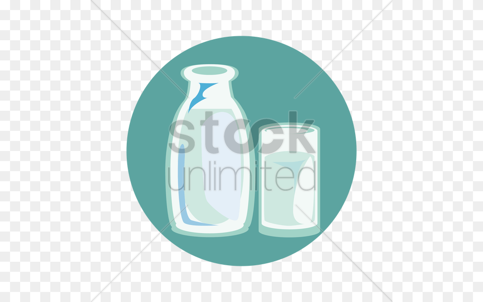 Jug And Glass Of Milk Vector Image, Bottle, Beverage Free Png