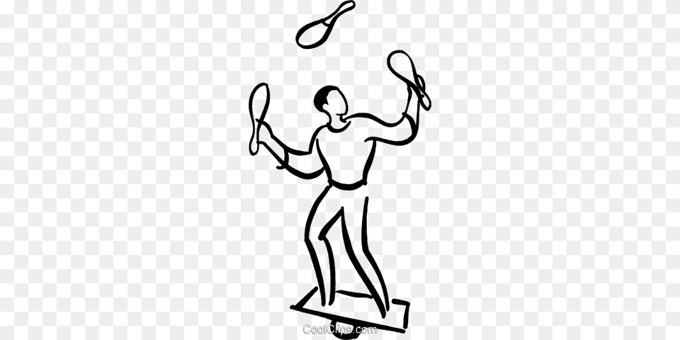 Juggleralancing Act Royalty Vector Clip Art Illustration, Juggling, Person Free Transparent Png
