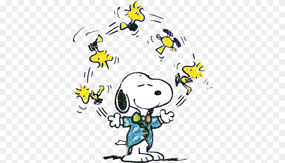 Juggling Woodstock Peanuts Snoopy Baby Happy Birthday With A Juggler, Art, Person, Painting, Graphics Free Transparent Png