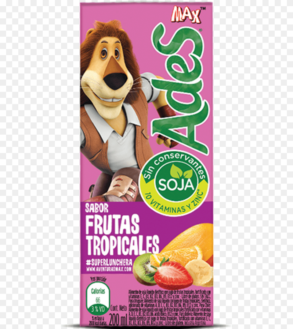 Jugo De Soja Frutas Tropicales 200ml Ades Tetra Ades Frutas Tropicales, Advertisement, Poster, Adult, Female Png Image