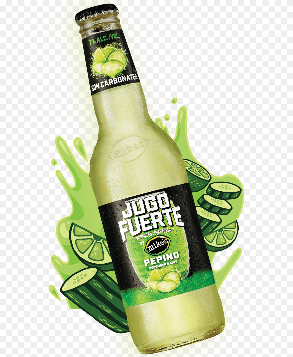 Jugo Fuerte Mikes Hard, Alcohol, Beer, Beer Bottle, Beverage Free Transparent Png