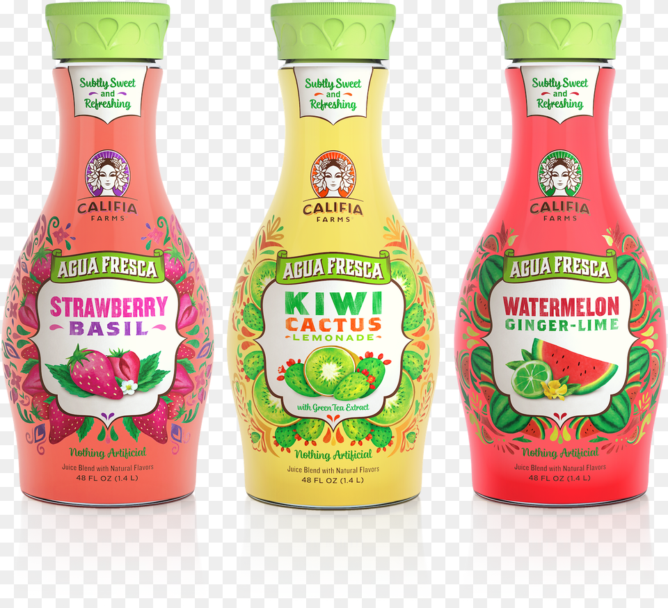 Juice Aisle Innovation Califia Farms Agua Fresca Juice Blend Strawberry Basil, Food, Ketchup, Beverage Free Transparent Png