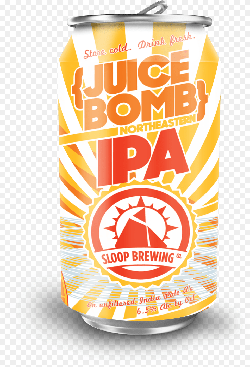 Juice Bomb Sloop Brewing Juice Bomb, Can, Tin, Alcohol, Beer Png Image