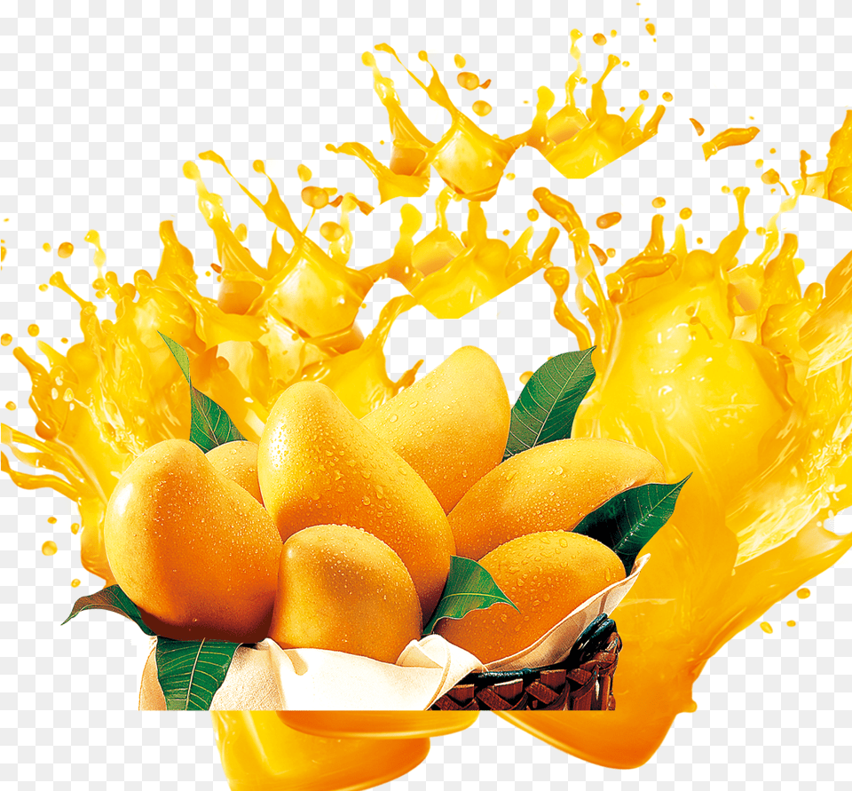 Juice Download Mango Juice Splash, Food, Fruit, Plant, Produce Png Image