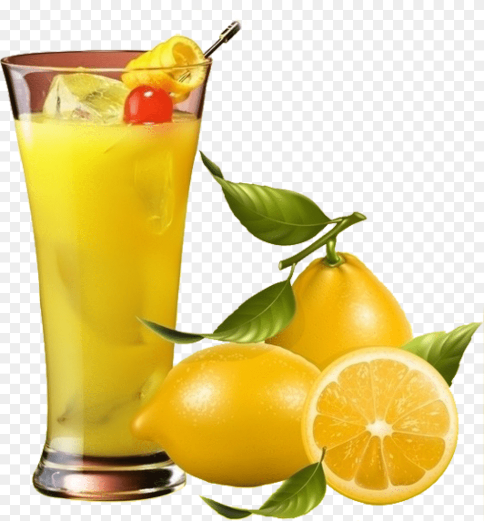 Juice Lemon Fruit Clip Art Iced Transprent Clipart Zitrone, Produce, Citrus Fruit, Plant, Food Free Png