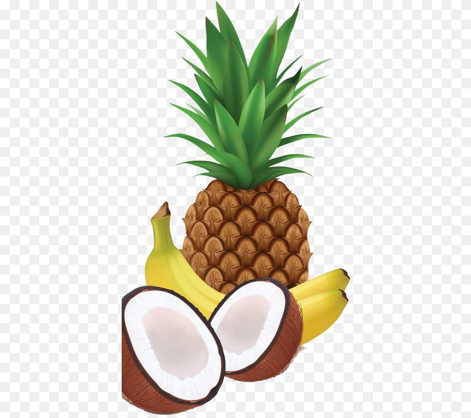 Juice Milkshake Coconut Tropical Fruit Clipart, Food, Pineapple, Plant, Produce Png