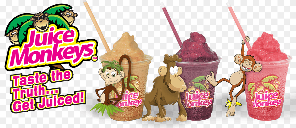 Juice Monkeys, Cream, Dessert, Food, Ice Cream Free Png Download