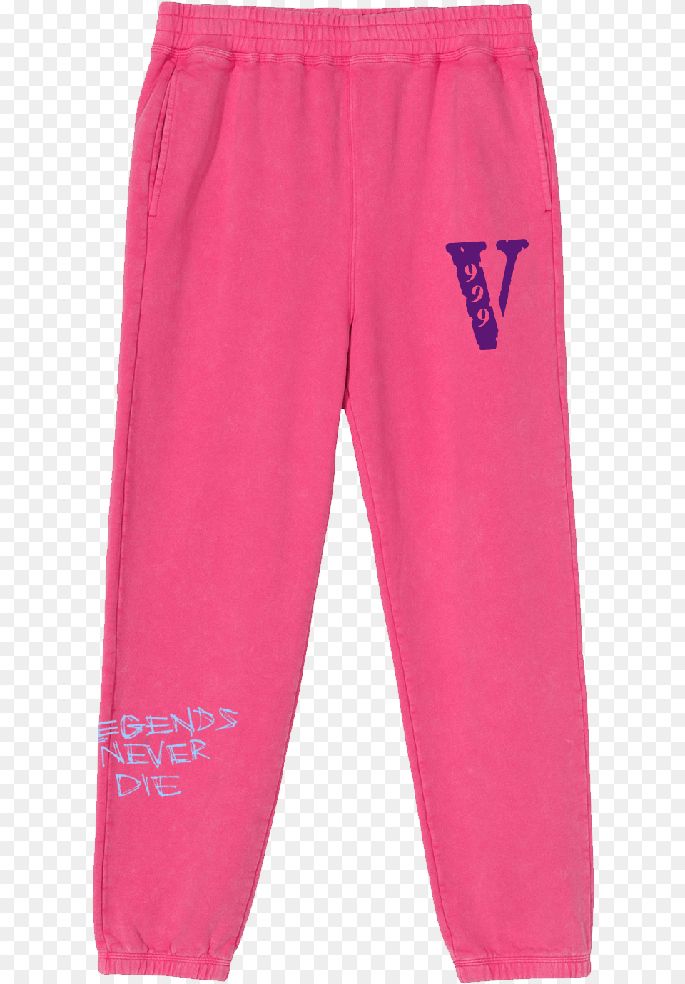 Juice Wrld X Vlone Pink Sweatpants Transparent, Clothing, Pants, Jeans, Fleece Png Image