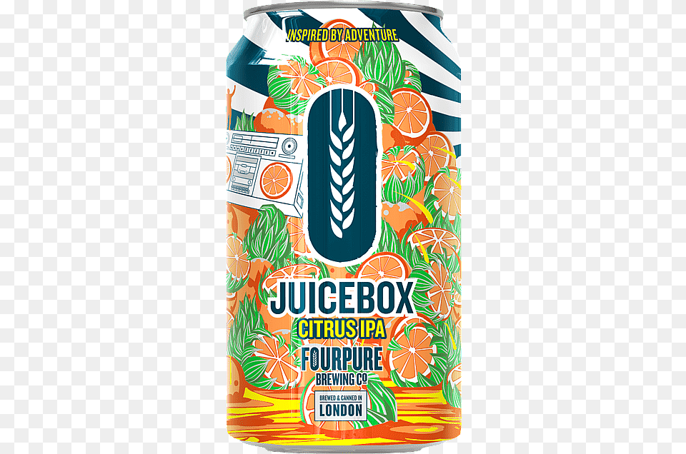 Juicebox Citrus Ipa By Fourpure Fourpure Juicebox, Tin, Can Free Transparent Png