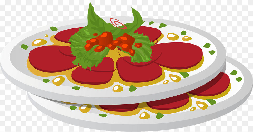 Juicy Carpaccio On Plates Stacked Up Clipart, Dish, Food, Food Presentation, Meal Free Png Download