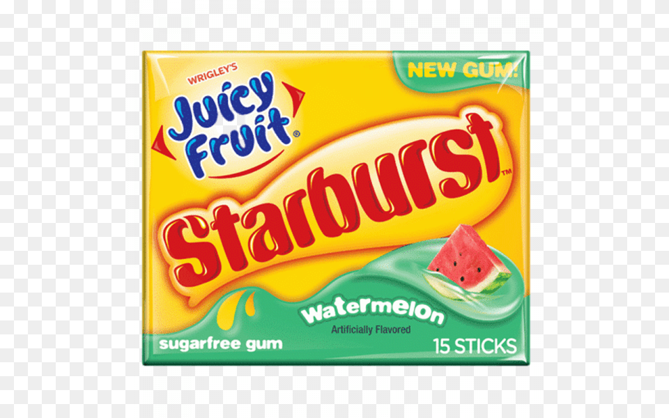 Juicy Fruit Starburst Gum Watermelon Flavor Slim Pack Juicy Fruit Watermelon Gum Png Image