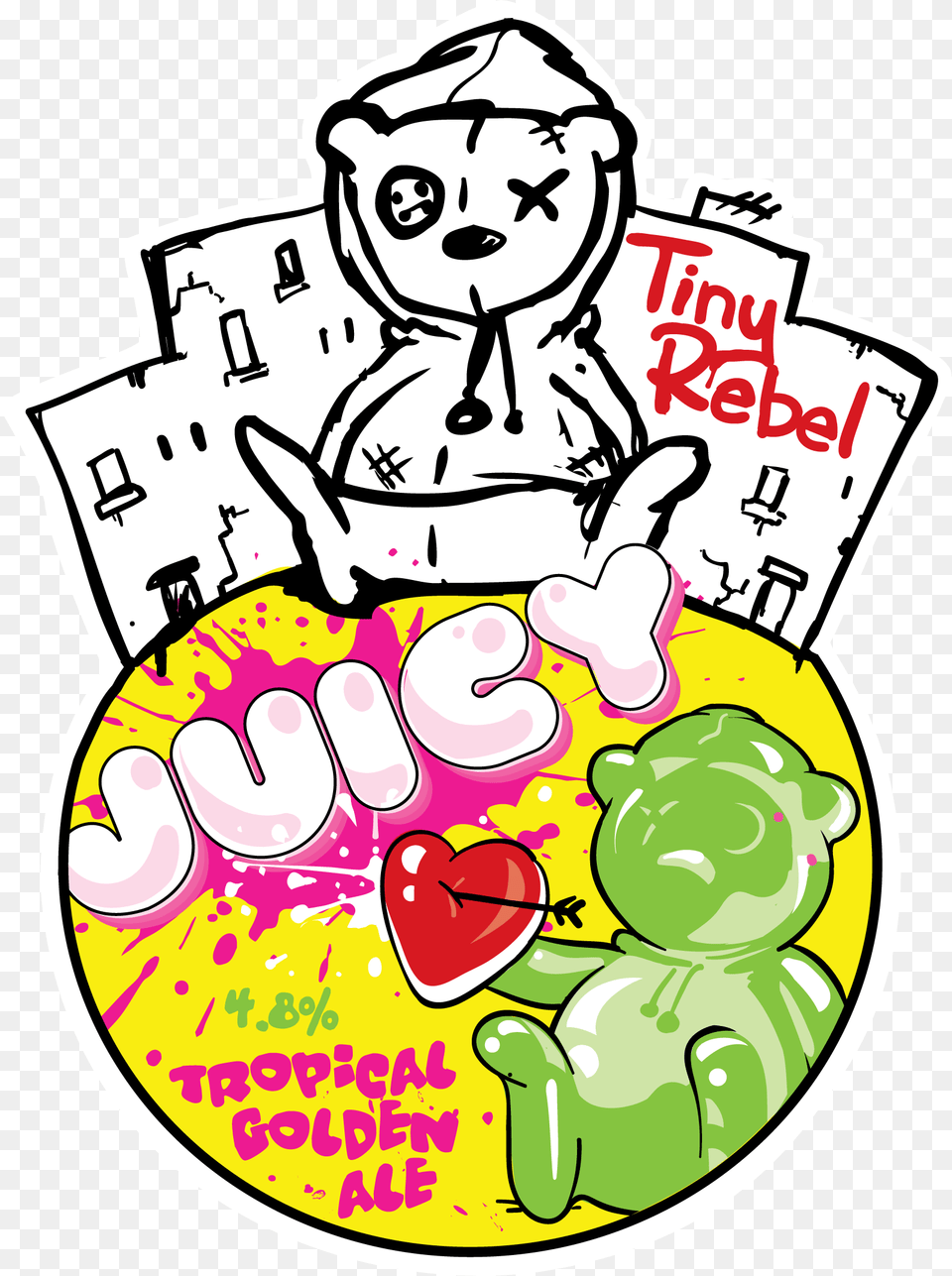 Juicy Tiny Rebel Brewing, Advertisement, Sticker, Poster, Publication Png Image