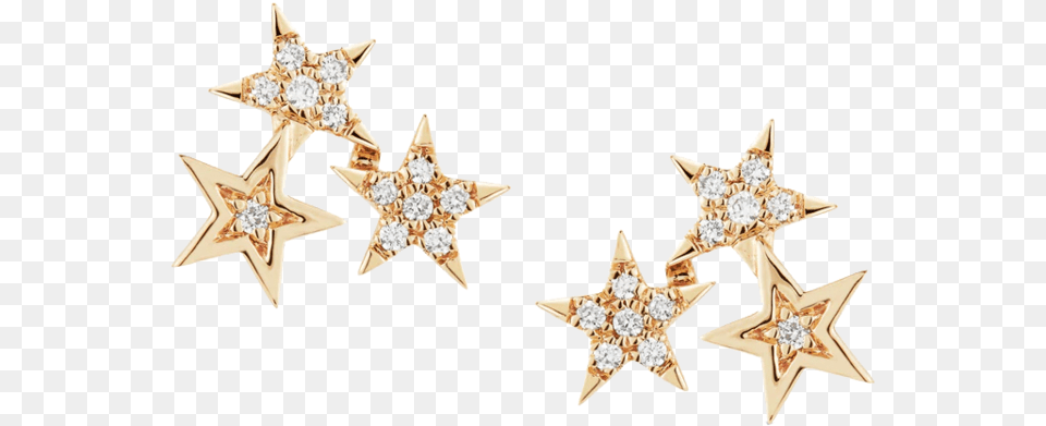 Julianne Himiko Trio Star Studsdata Rimg Lazy Body Jewelry, Accessories, Earring, Star Symbol, Symbol Png Image