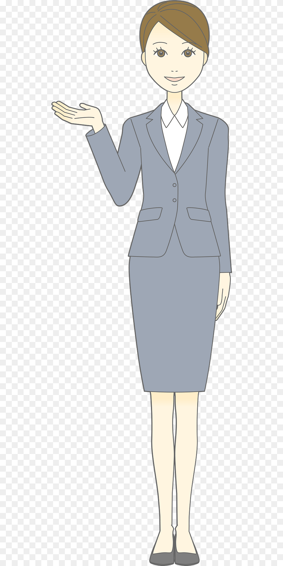 Julie Businesswoman Acting As A Guide Clipart, Suit, Clothing, Formal Wear, Adult Png Image