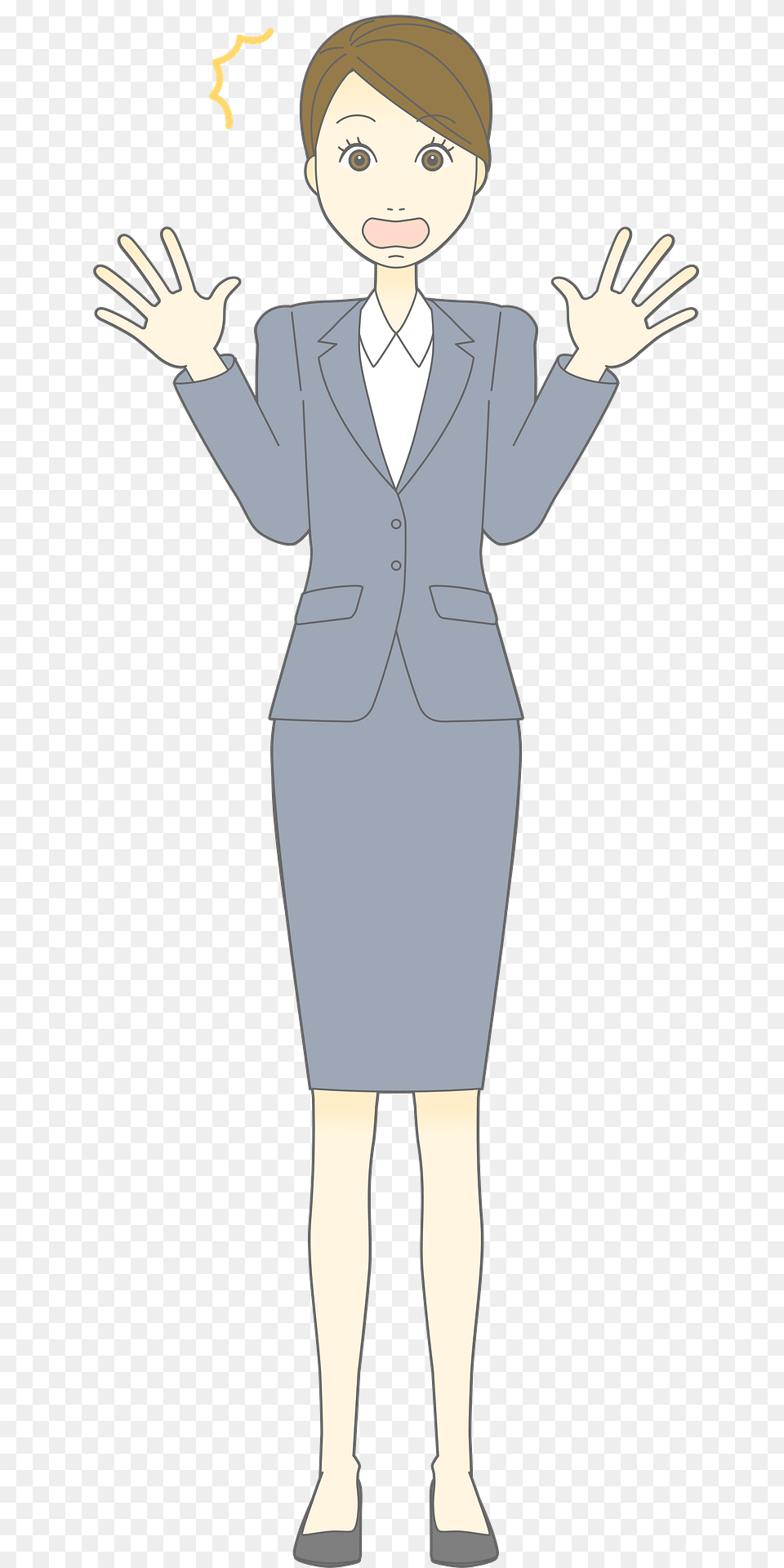 Julie Businesswoman Is Surprised Clipart, Formal Wear, Clothing, Suit, Person Free Transparent Png