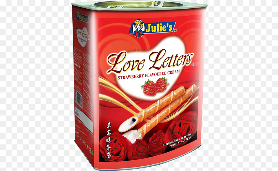 Julie S Love Letters With Strawberry Cream 700g Julie39s Love Letters Strawberry, Food, Ketchup, Berry, Fruit Free Png