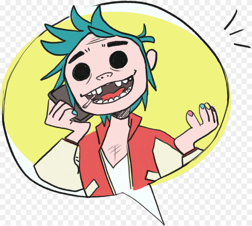 Julien Tried To Draw Murdocgorillaz And Ended Up With Cartoon, Book, Comics, Publication, Baby Free Png
