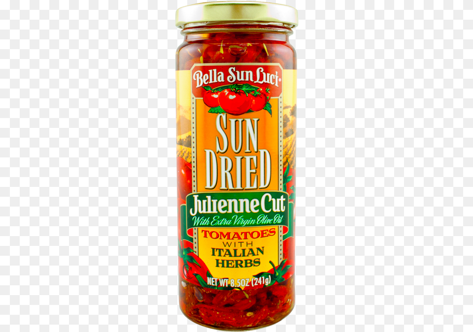 Julienne Cut Sun Dried Tomatoes In Olive Oil With Italian Italian Sun Dried Tomatoes, Food, Ketchup, Relish, Pickle Free Transparent Png
