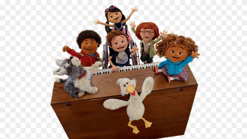 Julies Greenroom Characters On The Piano, Toy, Baby, Person, Doll Png