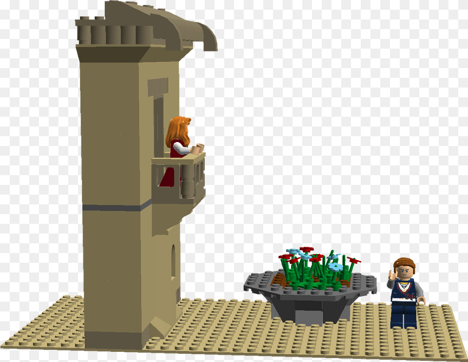 Juliet Drawing Balcony Romeo And Juliet Balcony Scene Lego, Person, Toy, Face, Head Free Png