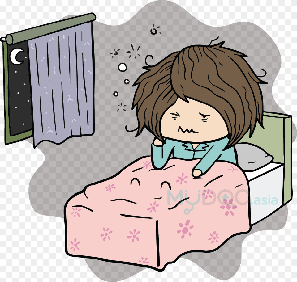 Juliet Insomnia Can T Sleep Clipart, Book, Publication, Face, Head Free Png Download