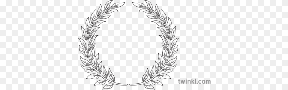 Julius Caesar Crown Laurel Wreath English Ks3 Ks4 Black And Julius Caesar Crown, Emblem, Symbol Png Image
