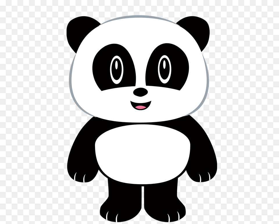 Julius Jr Character Ping The Panda, Stencil, Animal, Bear, Giant Panda Png Image