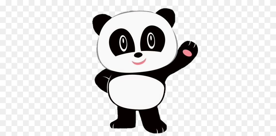 Julius Jr Character Ping The Panda Waving, Animal, Bear, Giant Panda, Mammal Free Png