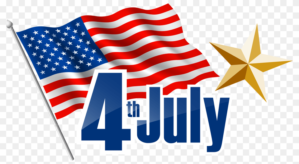 July Clip Art Image, American Flag, Flag Png