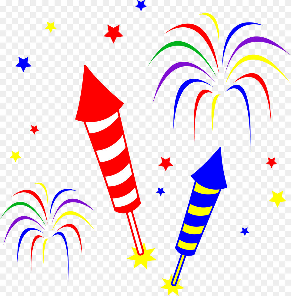 July Cliparts Borders, Light, Fireworks Png