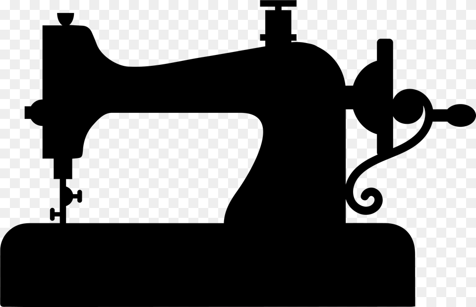July Craft Images Sewing Machine Silhouette, Gray Free Transparent Png