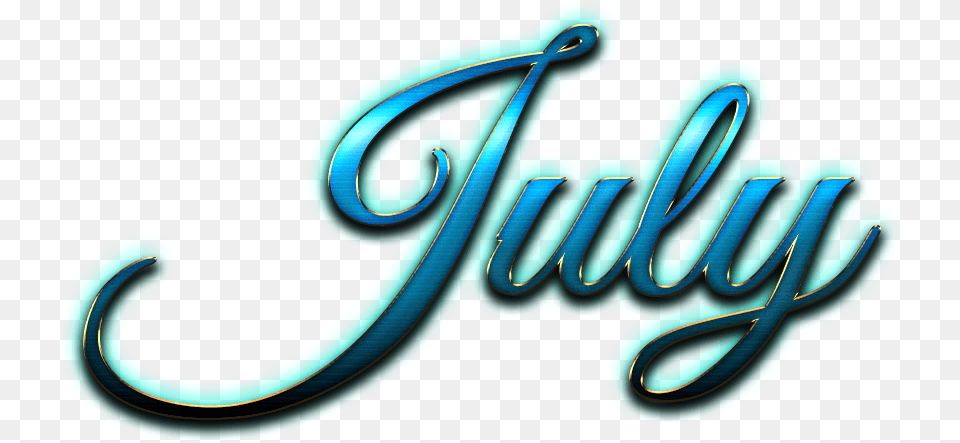 July Italic Logo Calligraphy, Light, Smoke Pipe, Neon, Text Png