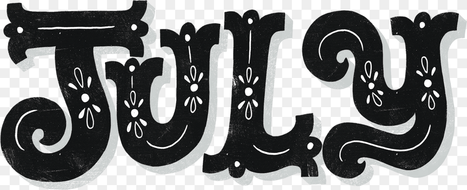 July Transparent July, Calligraphy, Handwriting, Text, Number Free Png