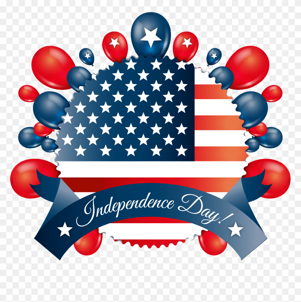 July Vector American Flag, Flag, Balloon Free Transparent Png