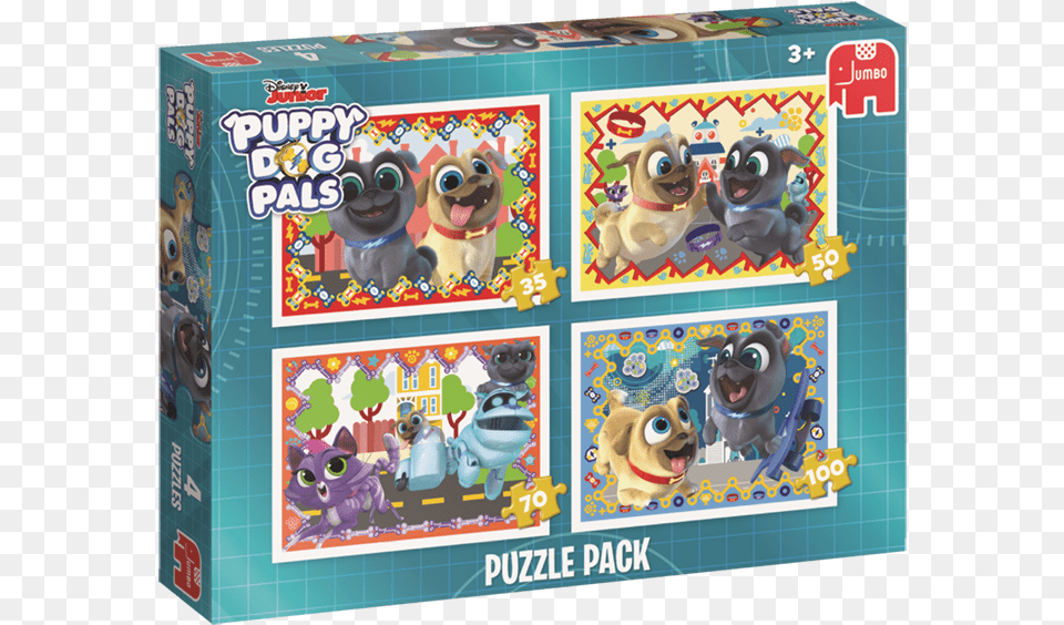 Jumbo Puppy Dog Pals 4 In 1 Puzzle Pack Jigsaw, Animal, Canine, Mammal, Pet Free Transparent Png