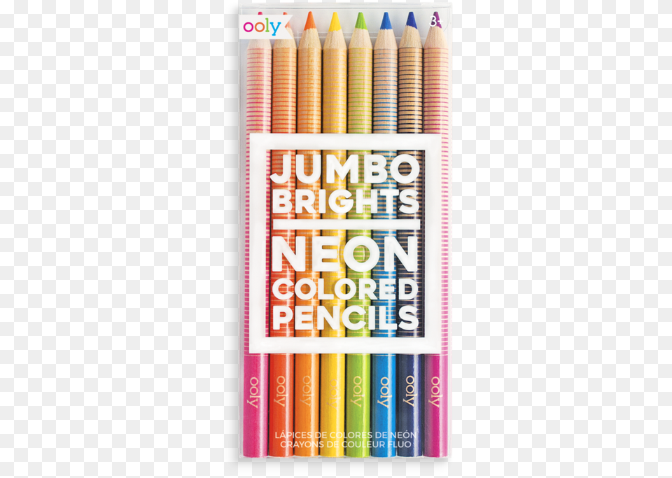 Jumbo Brights Neon Colored Pencils, Pencil Png