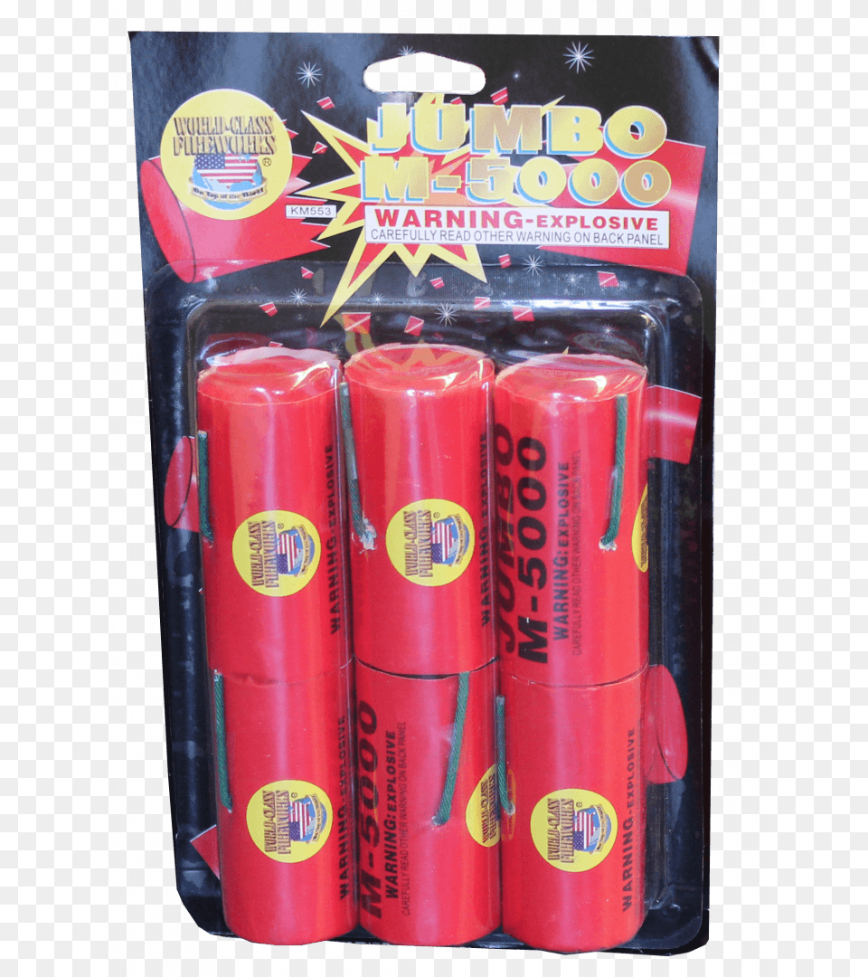 Jumbo M 5000 Red M 5000 Firecracker, Can, Tin, Weapon Free Png Download
