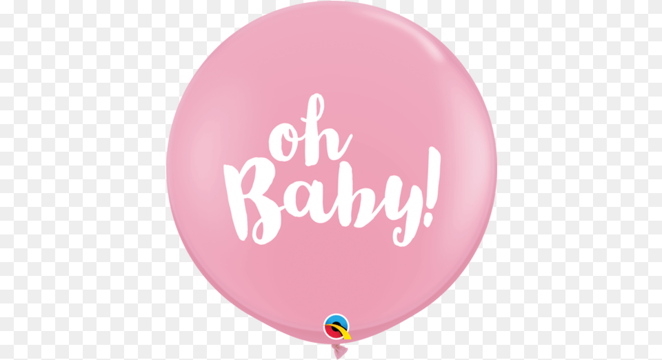 Jumbo Pink Oh Baby Balloon Oh Baby Qualatex, Plate Free Png