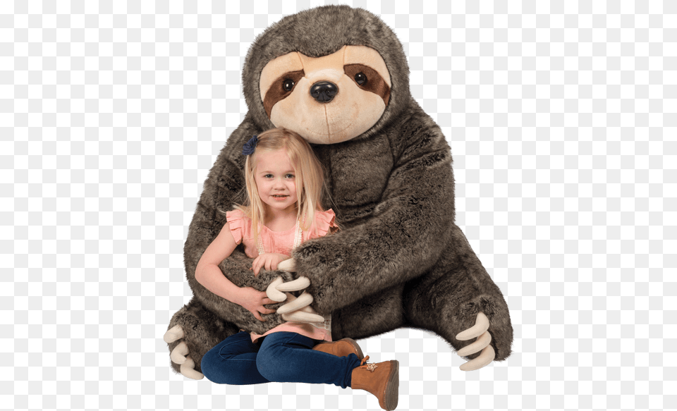 Jumbo Sloth Giant Sloth Stuffed Animal, Toy, Plush, Portrait, Photography Png Image