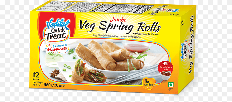 Jumbo Spring Roll Vadilal, Food, Lunch, Meal, Dessert Free Png Download