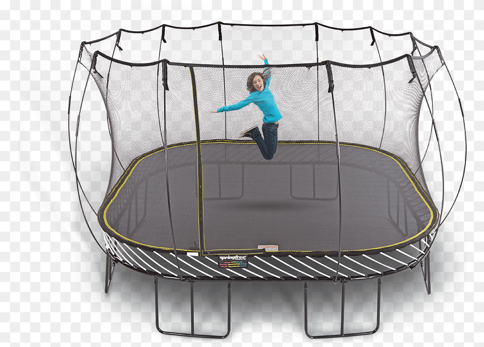 Jumbo Square Trampoline, Female, Girl, Person, Teen Free Png