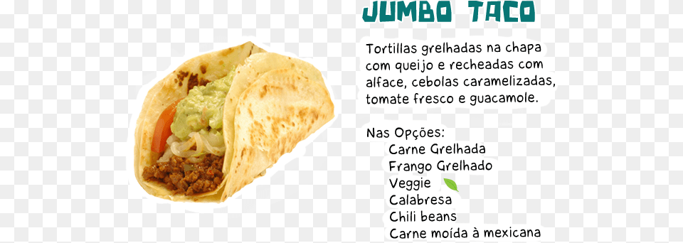 Jumbo Taco Mexican Cuisine, Food, Bread, Burrito Png