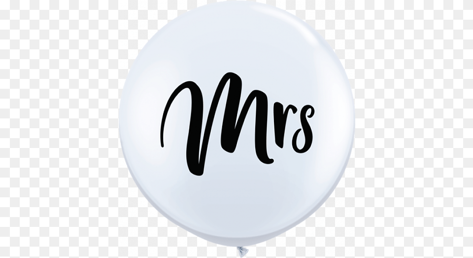 Jumbo White Mrs Balloon Balloon, Plate Free Png