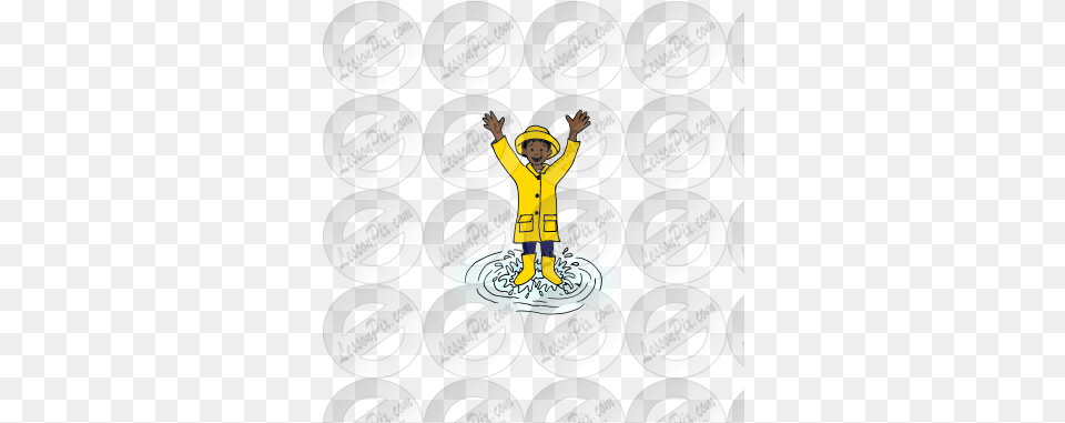 Jump In Rain Puddle Picture For Classroom Therapy Use Illustration, Clothing, Coat, Baby, Person Free Transparent Png