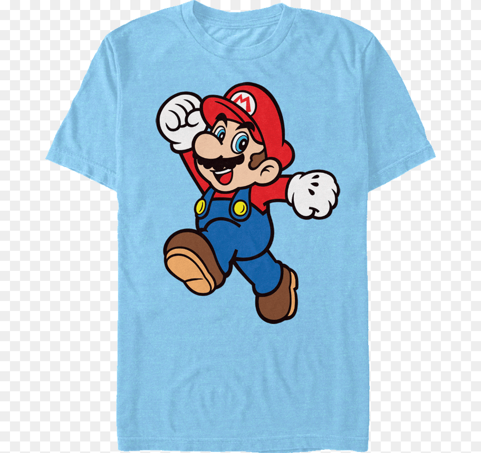 Jump Pose Super Mario Bros Mario Clipart, Clothing, T-shirt, Baby, Person Free Png