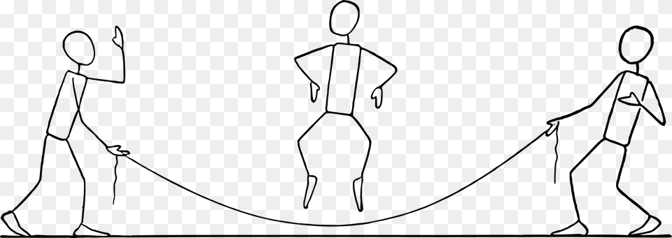 Jump Rope Clip Arts Stick Figure Jump Rope, Gray Free Transparent Png