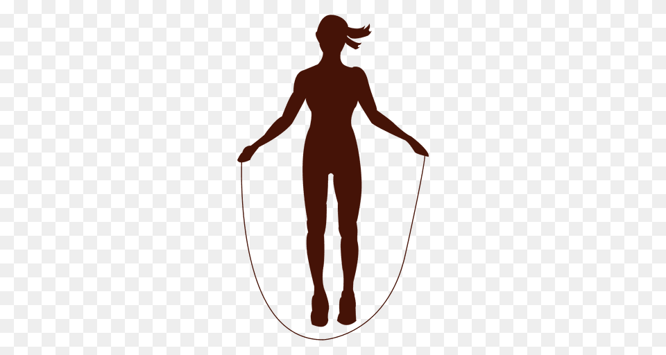 Jump Rope Shape Exercise Silhouette, Person Free Png Download
