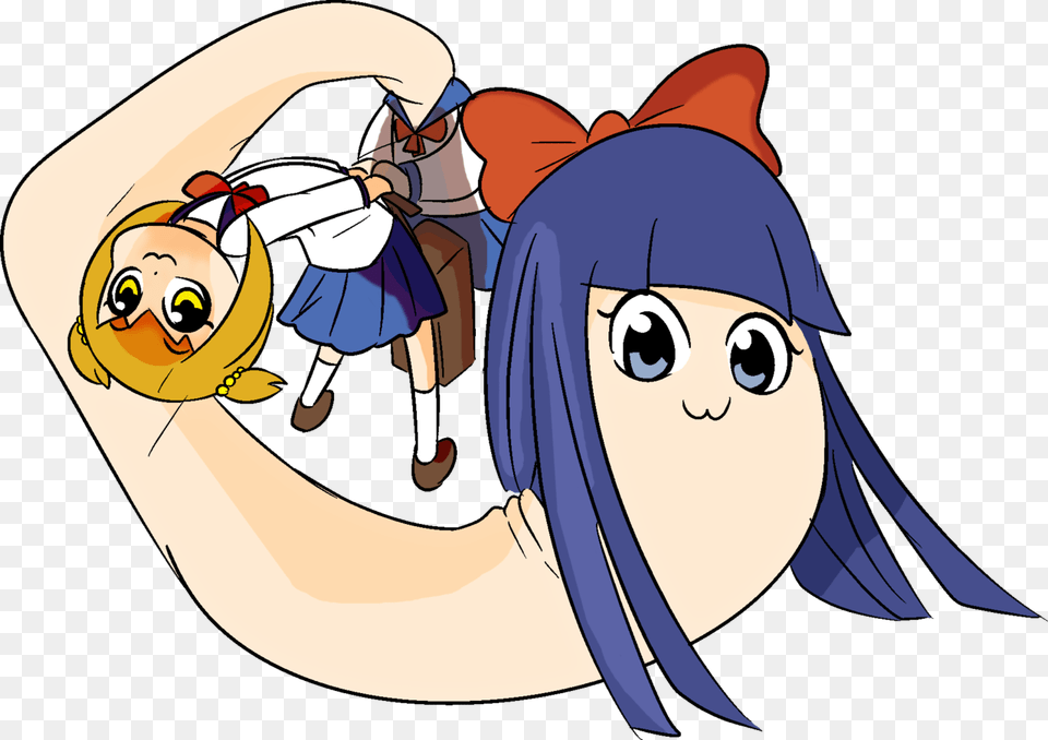 Jumped On The Pop Team Epic Fan Art Train Pop Team Epic Fan Art, Book, Comics, Publication, Face Free Png