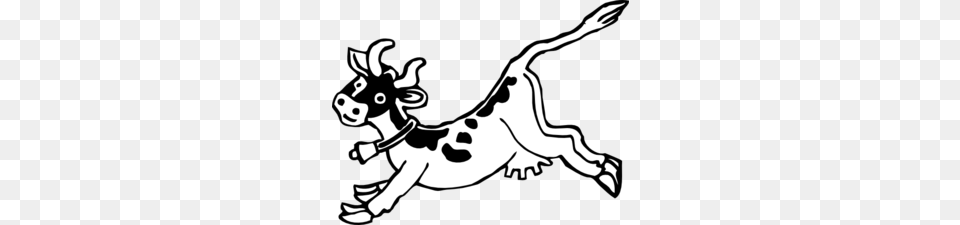 Jumping Cow Cartoon Clip Art, Stencil, Smoke Pipe, Animal, Mammal Free Transparent Png